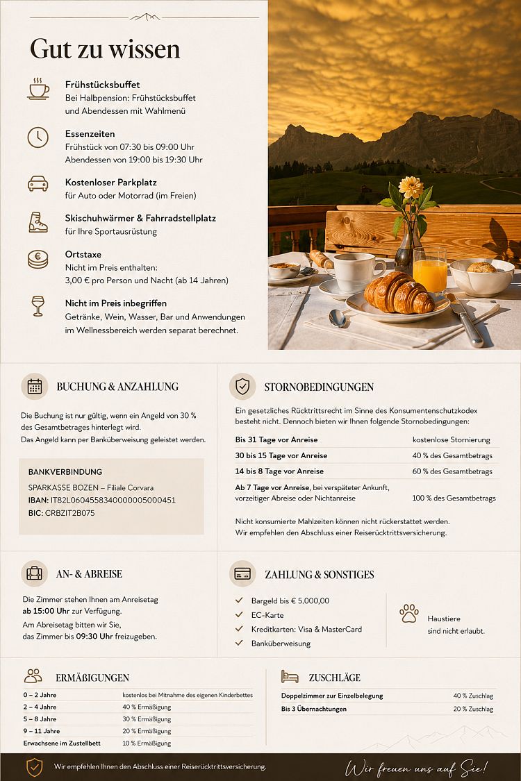 Gut zu wissen Pension Mirandola