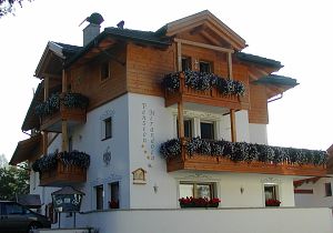 Pension Mirandola im Sommer