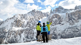 Skifahern  Pension Mirandola alta badia, dolomiten, südtirol, tourismus, urlaub