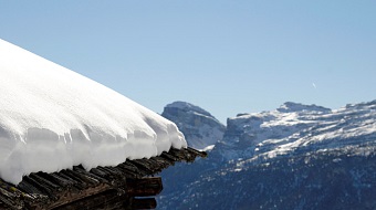 Hütte S.Croce con Sassongehr  Pension Mirandola alta badia, dolomiten, südtirol, tourismus, urlaub