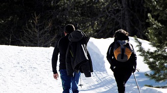 Wanderer im Schnee